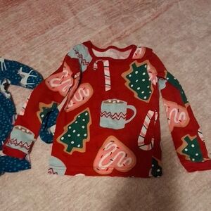 Child of Mine Red and Green Holiday Pajama Top